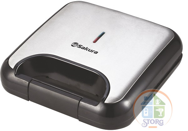 Сэндвичница SAKURA SA-7422S 750Вт 4 сэндвича антипригар.покрытие