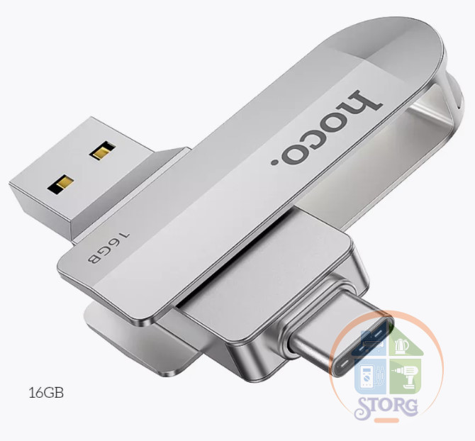 USB Флеш-накопитель Flash Drive HOCO UD10 16G Wise Type-C+USB3.0