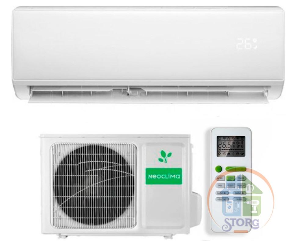 Кондиционер инверторный NeoClima NS/NU-HAL18FWI Inverter серия Plasma, 54м2, Компрессор GMCC Toshiba