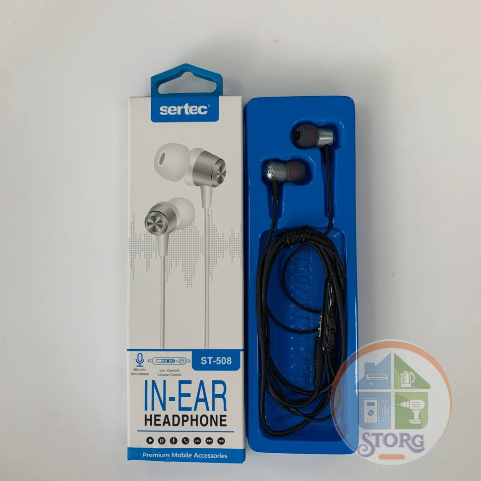 Вакуумные внутриканальные наушники SerteC ST-508 (black)