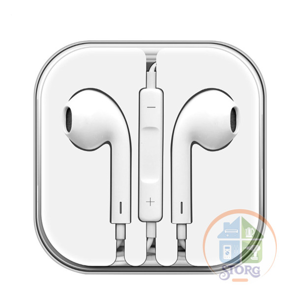 Наушники премиум Гарнитура Apple Iphone 5 (5А) + регулятор - белый