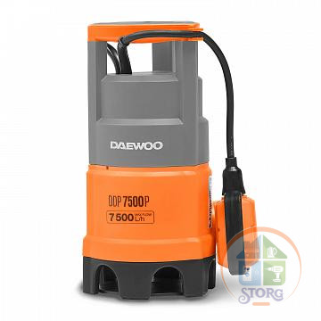 Насос дренажный DDP 7500P DAEWOO,500Вт,7500л/час,высота подачи 7м,глубина 5м,вертикальный