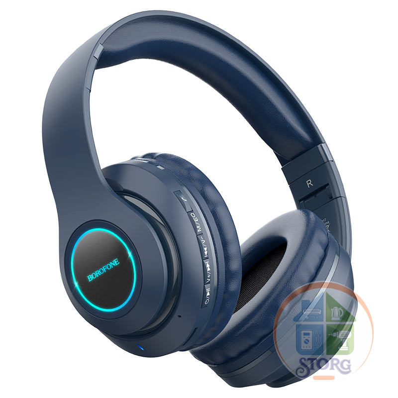 Наушники bluetooth полноразмерные Borofone BO17, dark blue