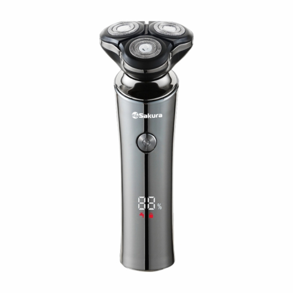 Электробритва SA-5435BK, 3гол, триммер влаж.бритьё, USB, Черный