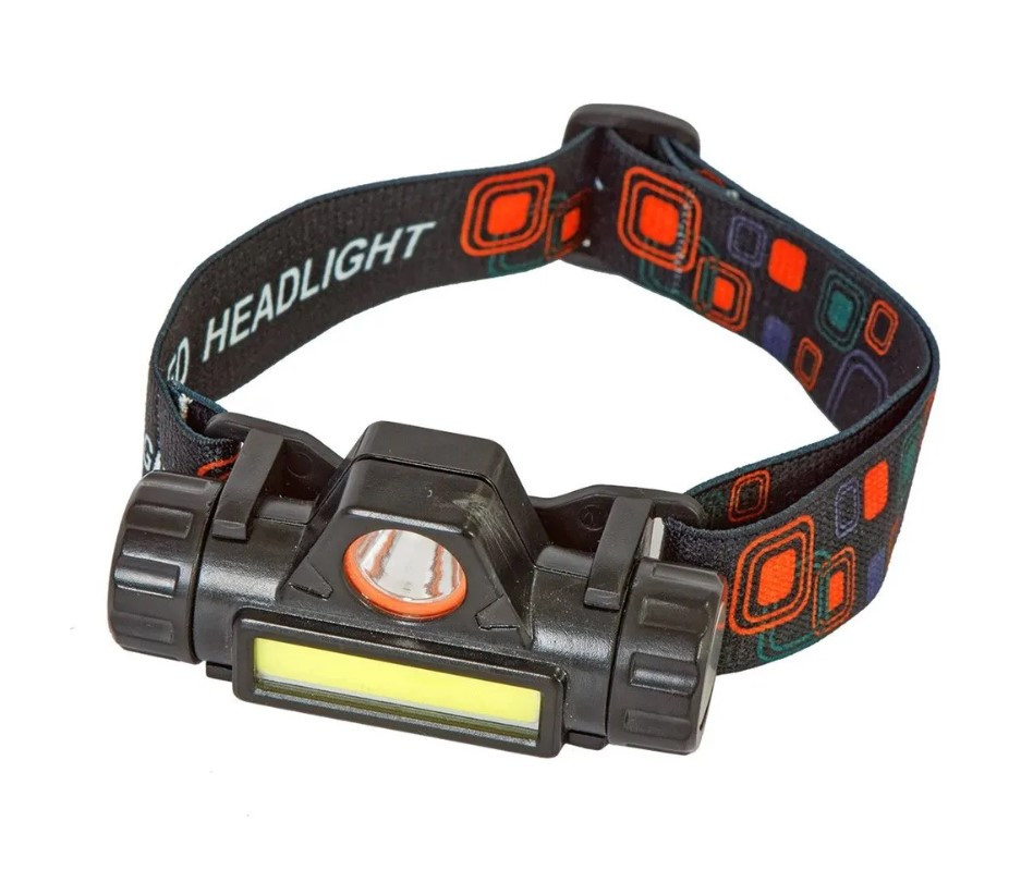 Фонарь налобный светодиодный аккумуляторный USB GLANZEN UFL-0300-101