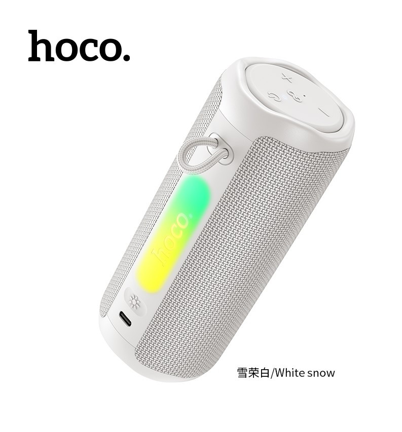 Портативная Bluetooth колонка HOCO HC50 Advantage BT speaker, 8Вт, RGB‑подсв., TWS, Type‑C (Белый)