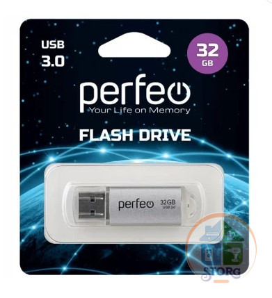 USB флэш-накопитель Perfeo USB 3.0 32GB C14 Silver metal series