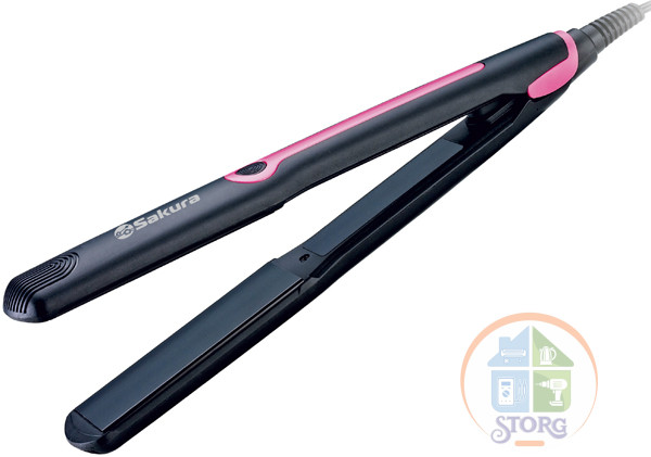 Выпрямитель для волос SAKURA SA-4516P 35Вт, пластины с тефлоновым покрытием, пластины 90х2