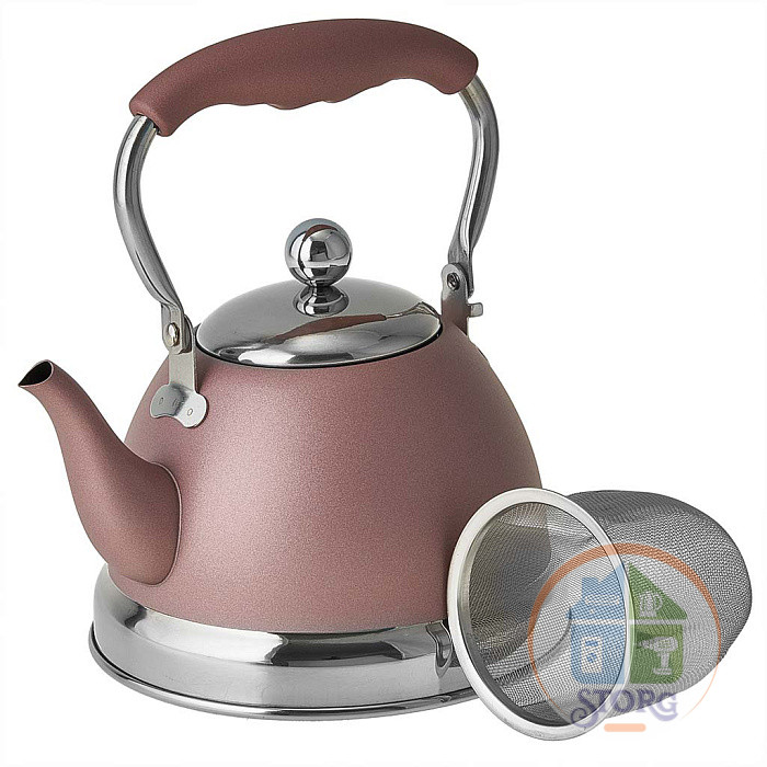 Чайник с ФИЛЬТРОМ из нерж.стали 1л ALPENKOK AK-544,индукционное капс.дно(12)
