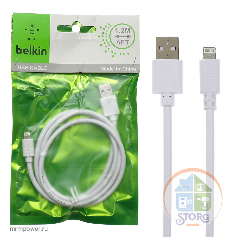 Кабель USB Belkin в Пакетике i6 iPhone 1m White