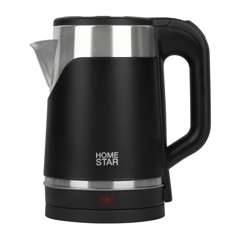 Чайник электрический HOMESTAR HS-1043 Черный/Нерж.сталь; 1500Вт; 1,7л; Двойной корпус