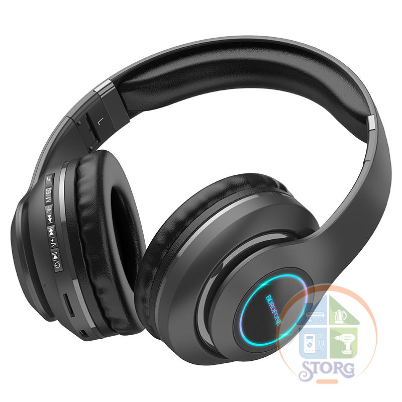 Наушники bluetooth полноразмерные Borofone BO17, black