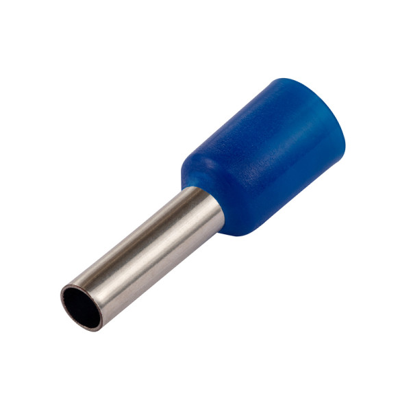 Наконечник-гильза Е2508 2,5мм2 с изолированным фланцем, 25 шт./уп., duwi