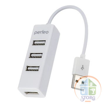 Perfeo USB-HUB 4 Port, (PF-HYD-6010H White) белый