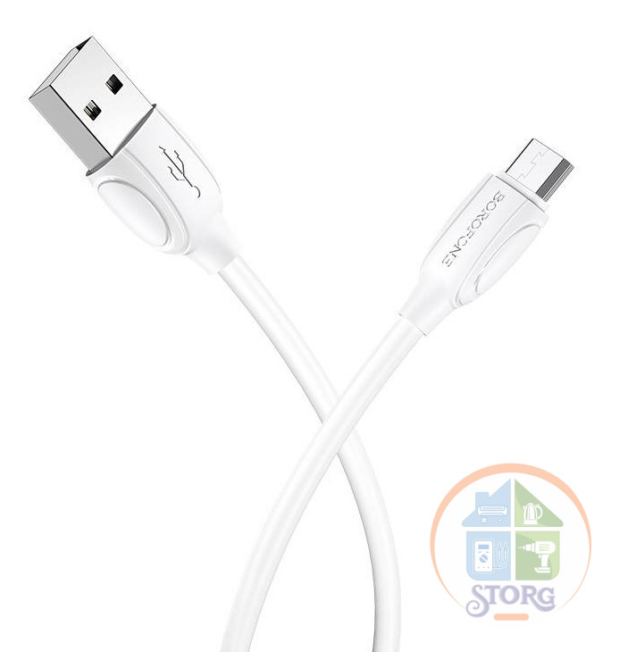 USB кабель BOROFONE BX19 Benefit charging data cable for Type-C (white)