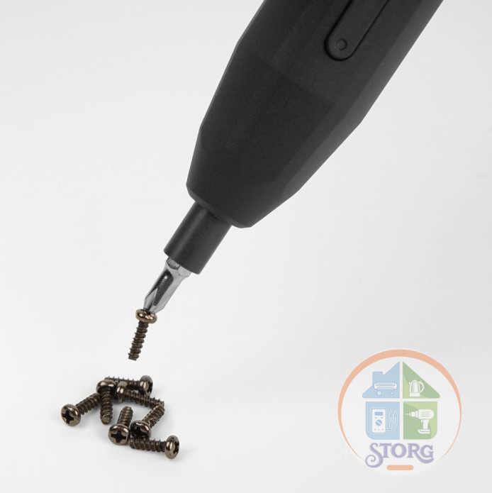 Отвертка аккумуляторная BIYOTI 3,6В с набором (35 предметов), зарядка USB, BYT-CD1005