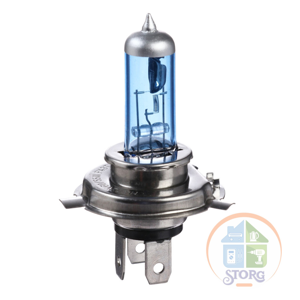 Лампа галогенная Cartage Cool Blue P43t, H4, 60/55 Вт +30%, 12 В   3850889