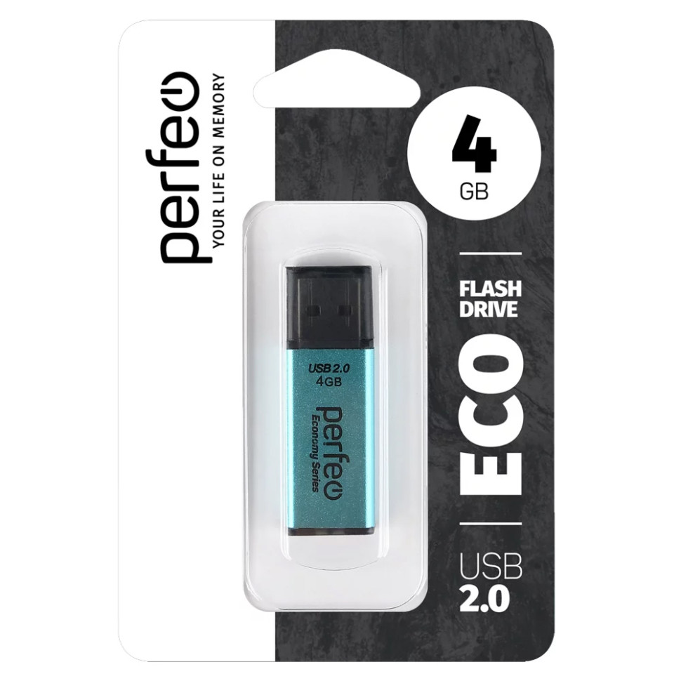 USB флеш-накопитель Perfeo 4GB E03 Green economy series