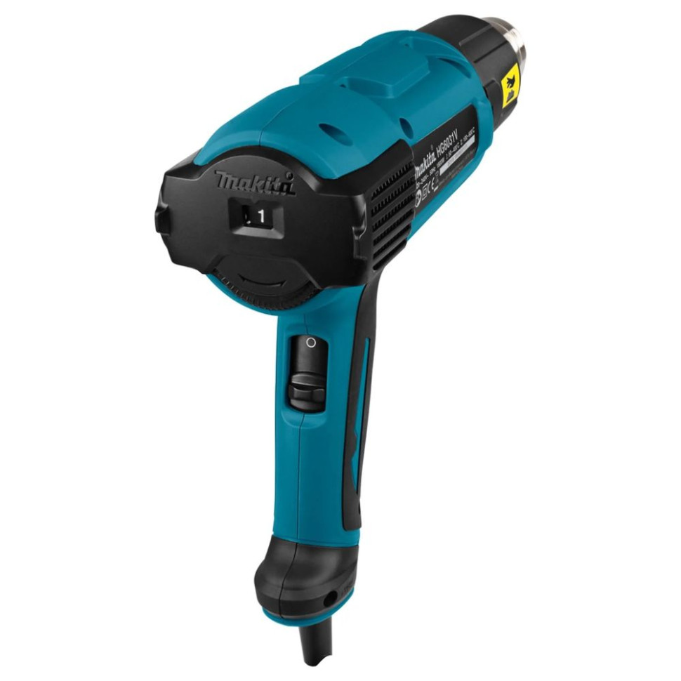 Фен строительный Makita HG 6031 VK, 1800Вт, 50–600 °C (9 настроек), 2 реж., защита от перегр., кейс Фен строительный Makita HG 6031 VK, 1800Вт, 50–600 °C (9 настроек), 2 реж., защита от перегр., кейс