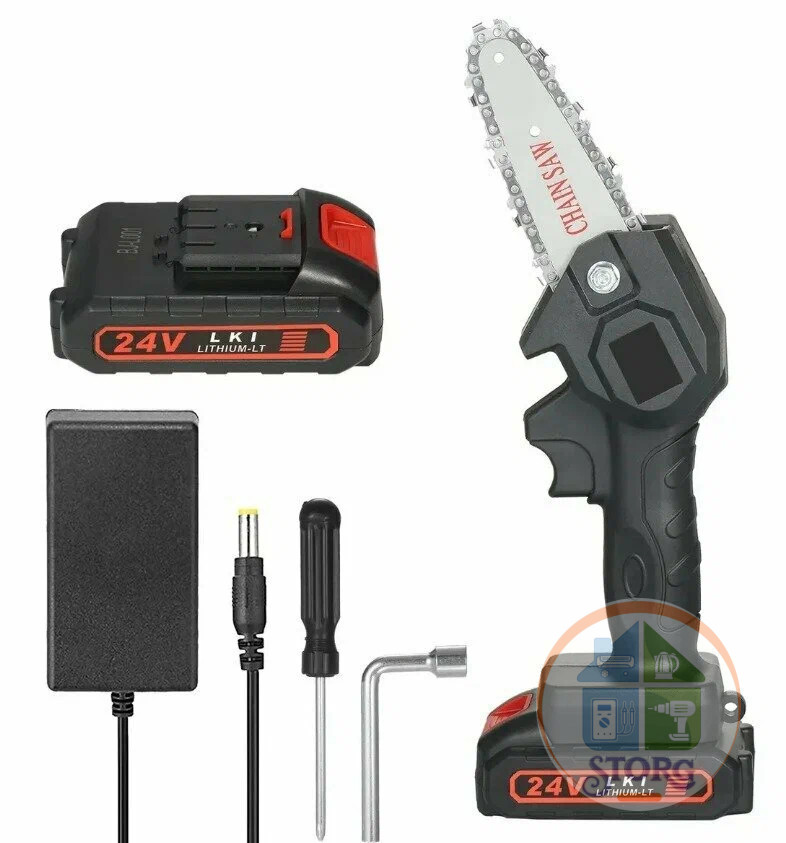 Пила цепная аккумуляторная S-TORG CHAINSAW 550 Вт, 1акб 1500 мАч (гар.30 дней)