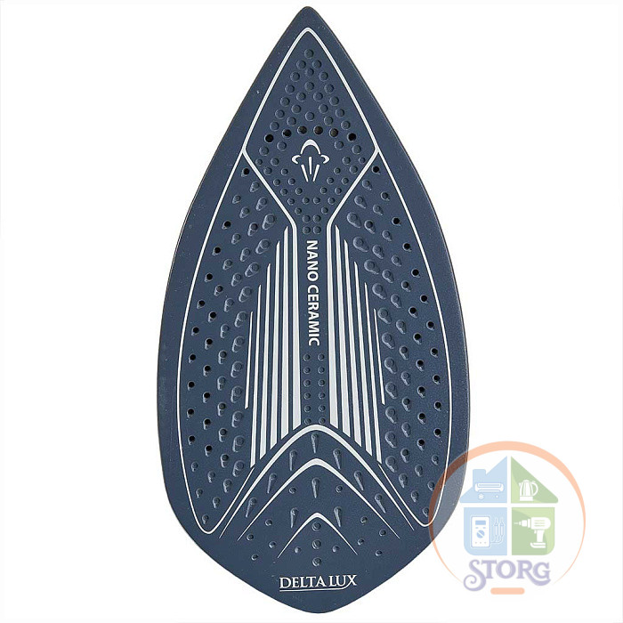 Утюг DELTA LUX DE-3002, черный с зеленым, 2800Вт, керамика, антикапля, антинакипь