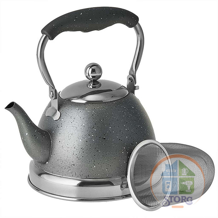 Чайник с ФИЛЬТРОМ из нерж.стали 1л ALPENKOK AK-545,индукционное капс.дно(12)