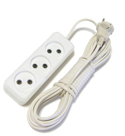 Сетевой удлинитель ЭКОНОМ, 3 гнезда, 2.0 м, ШВВП 2*0.5
