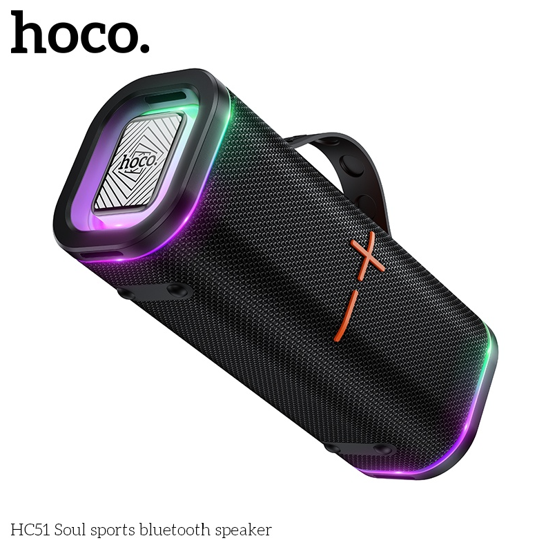 Портативная Bluetooth колонка HOCO HC51 Soul sports BT speaker, 30Вт, TWS, USB/TF/AUX, подсв., Черн Портативная Bluetooth колонка HOCO HC51 Soul sports BT speaker, 30Вт, TWS, USB/TF/AUX, подсв., Черн