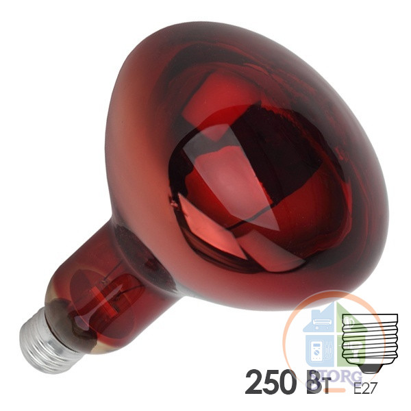 Лампа накаливания ИКЗК E27 220-250Вт R127 (красная) уп.15шт.