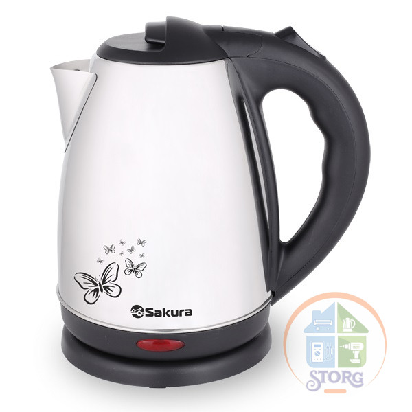 Чайник электрический SAKURA SA-2135 STANDART, 1.8, 1800Вт, нерж.сталь
