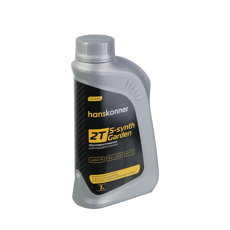 Масло Hanskonner H0201PS 2Т красный, 1л, п/синт. JASO FB/ISO-L-EGB