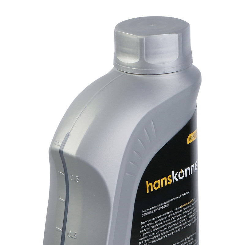 Масло Hanskonner H0201PS 2Т красный, 1л, п/синт. JASO FB/ISO-L-EGB