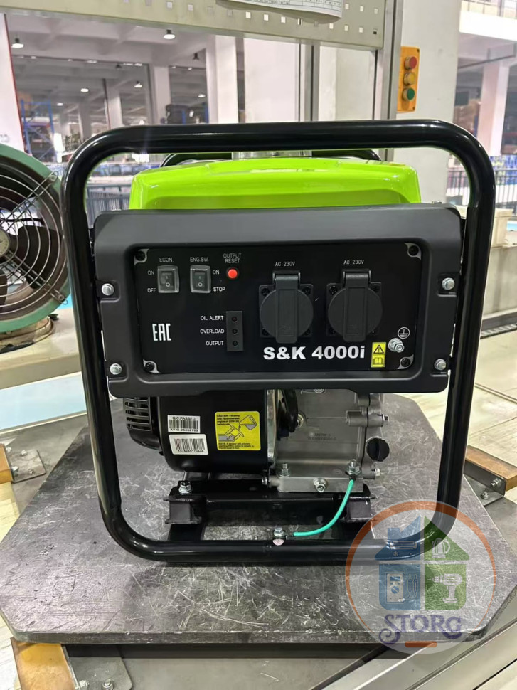 Генератор S&K 4000i инвертор(3,2/3,6 кВт,двиг.208 см?,бак 7 л,ручн старт,медная обмотка)