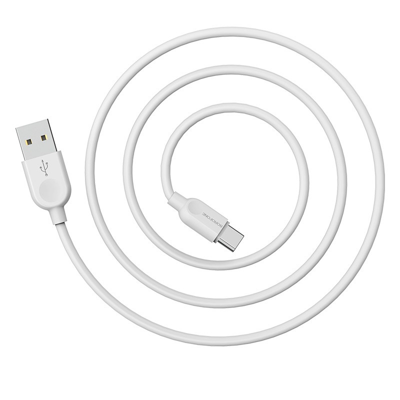USB кабель BOROFONE BX14 LinkJet USB Cable Type-c(L=1M) (white)