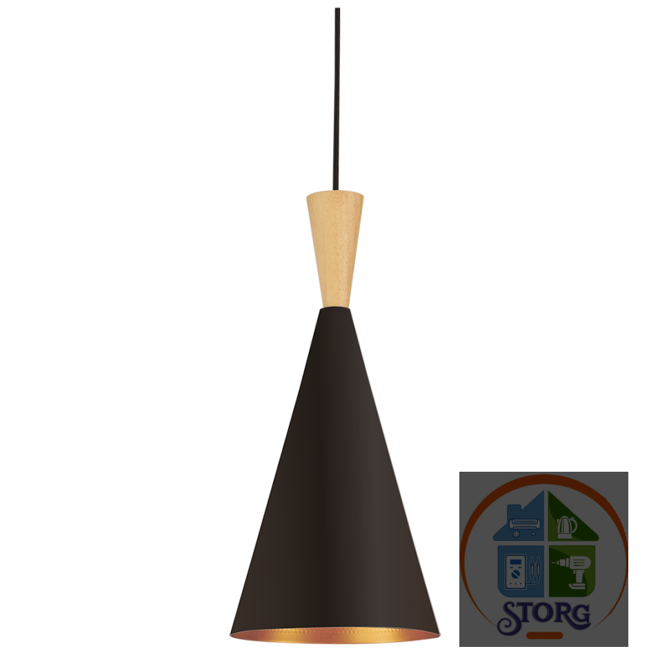 Светильник подвесной RV-CPD633 E27, 190х390мм, черный, REV Ritter