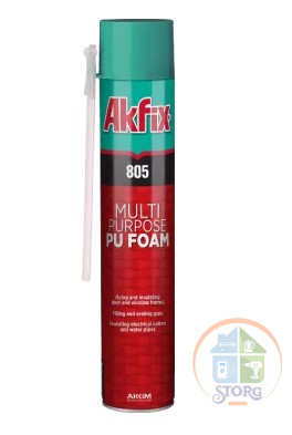 Пена монтажная ЛЕТНЯЯ (РУЧНАЯ) AKFIX 805 FA012 500мл 573гр 30л (Турция)