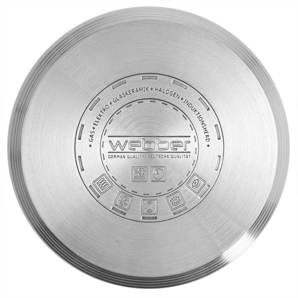 Набор посуды из нерж.стали WEBBER BE-624/6, 6 пр., 2,2л/3,0л/4,0л со стеклянными крышками"Profi" Набор посуды из нерж.стали WEBBER BE-624/6, 6 пр., 2,2л/3,0л/4,0л со стеклянными крышками"Profi"