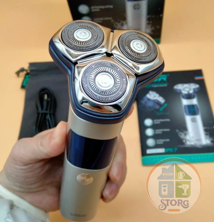 Электробритва VGR V-328 Professional , 90 мин , IPX7 влагозащита , дисплей