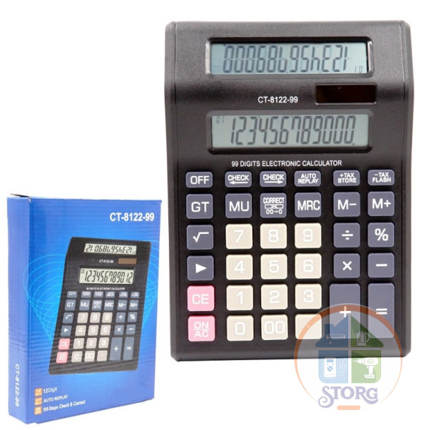 Калькулятор CT-8122-99 (Настольный; 12разрядов; Размеры 150х210х35мм)