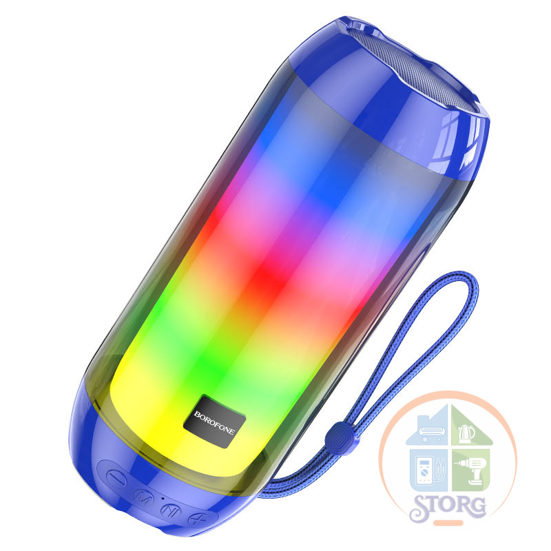 Портативная колонка BOROFONE BR25 Crazy sound colorful luminous BT speaker, blue