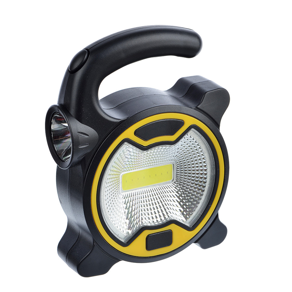 Фонарь рабочий ЧИНГИСХАН, 2 режима: 1 Led, 1 COB, 5Вт, 3xAA
