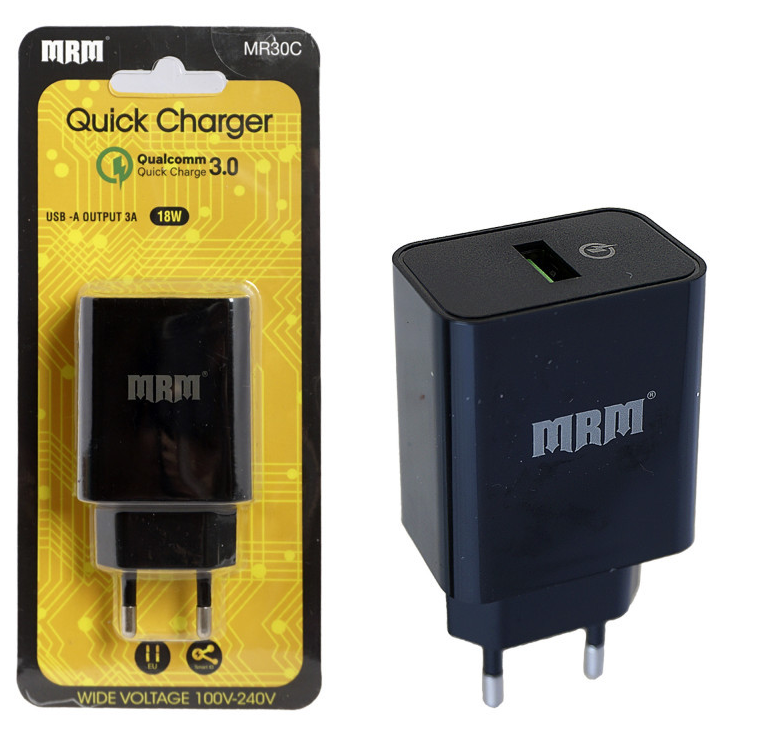 СЗУ MRM MR30 QC3.0 5V/3.1A 1USB Black