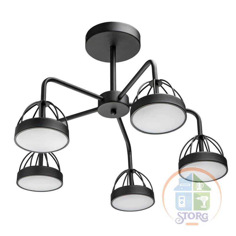 Люстра LED димм SCANDIA с ДУ 3 реж 600х300 78Вт 2700/4200/6400 26м? чер 51594 8 Ritter