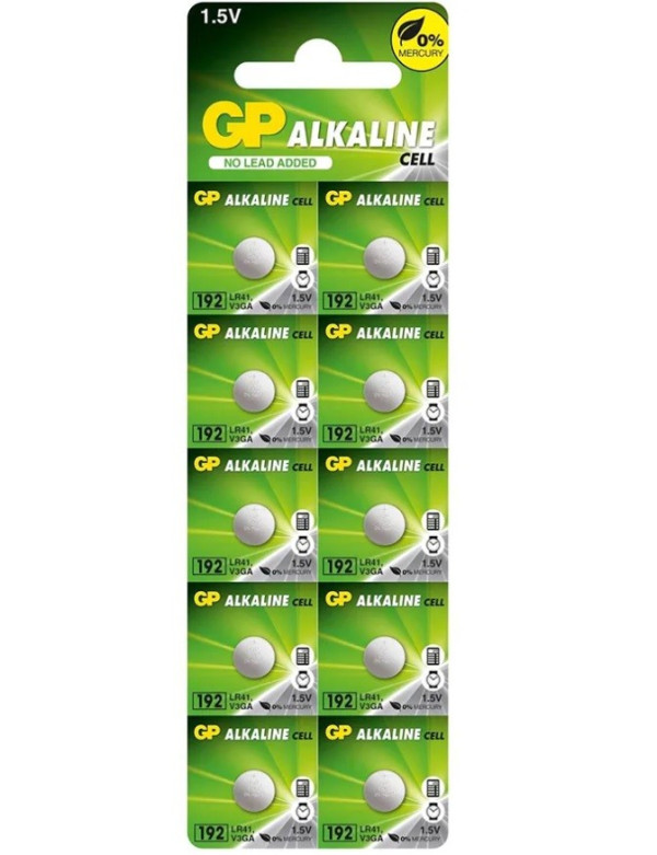 Элемент питания GP AG3 LR41 192F 10BL ОРИГИНАЛ