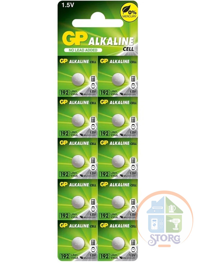 Элемент питания GP AG3 LR41 192F 10BL ОРИГИНАЛ