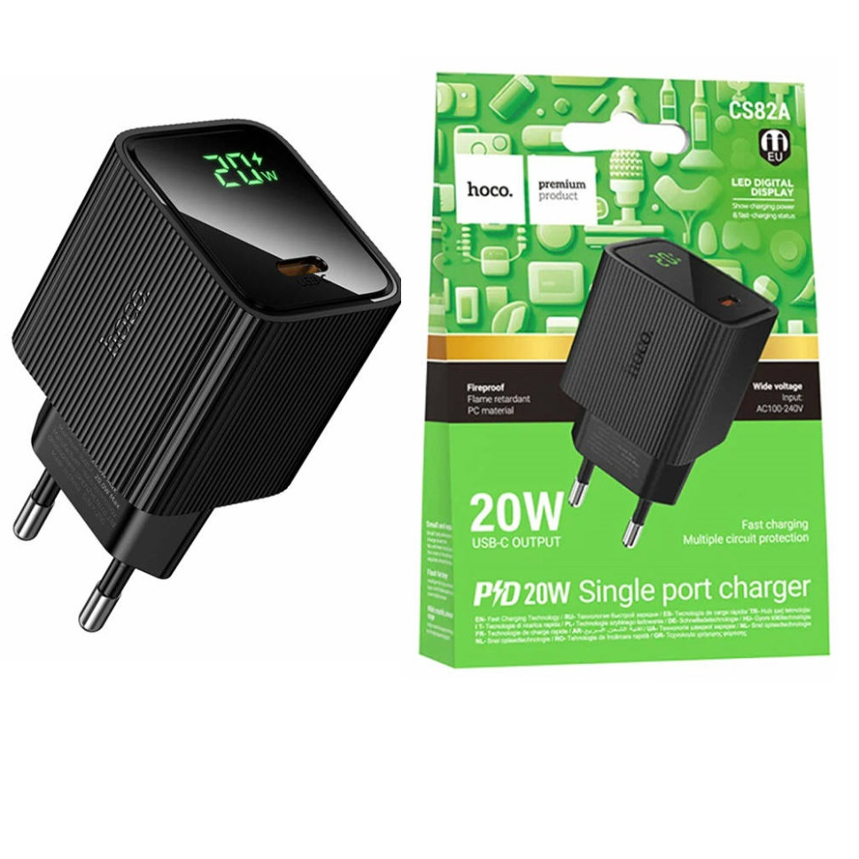 СЗУ Hoco CS82A Type-C 20W (black) (245846) СЗУ Hoco CS82A Type-C 20W (black) (245846)