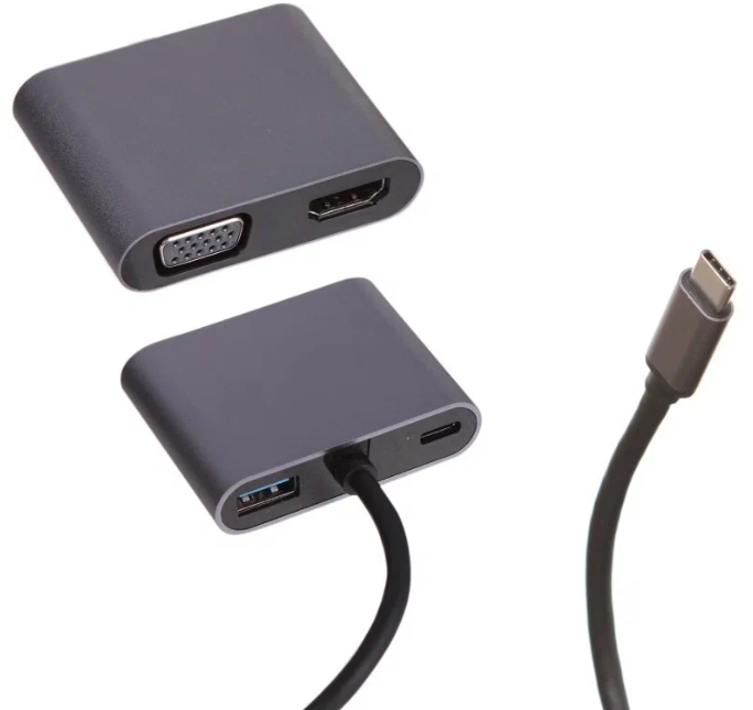 Переходник Perfeo USB Type-C 4в1 (PF-Type-C-10)