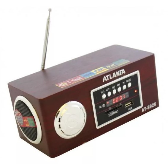 Портативная колонка ATLANFA AT-8925  от сети с USB+SD+радио