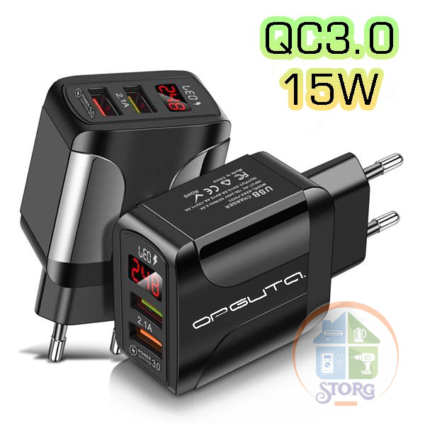 СЗУ Орбита OT-APU59 Черный ЗУ с USB 5V3A QC3.0 Дисплей