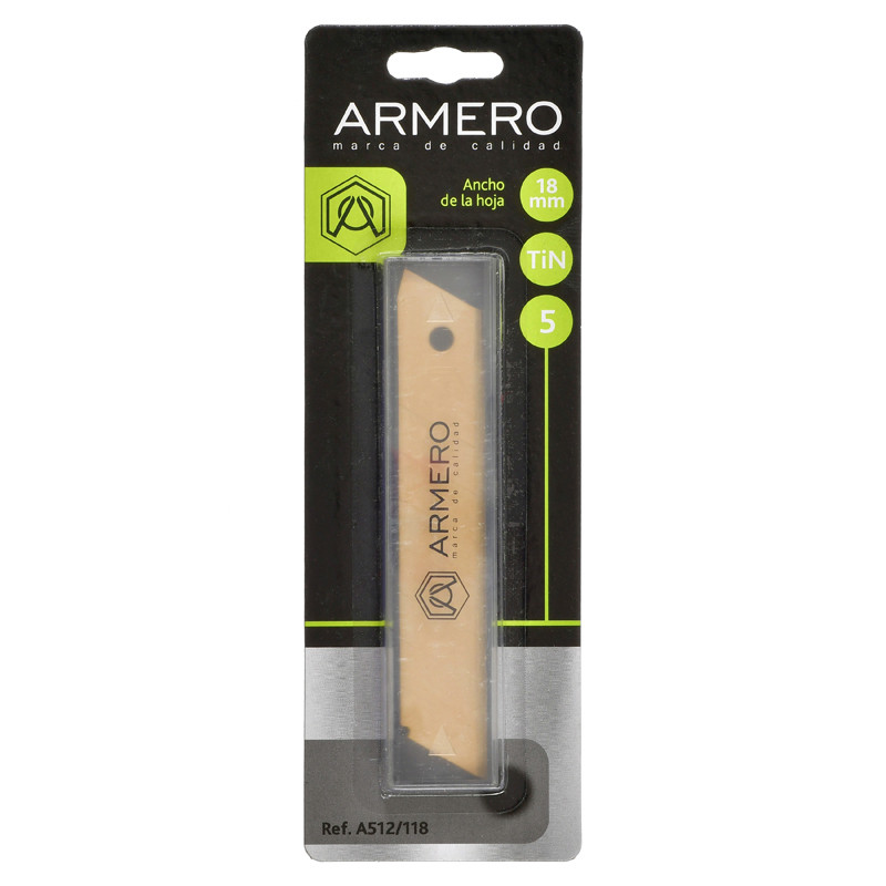Лезвие ARMERO A512/118 сегментное 18мм, Tytan (5 шт.)